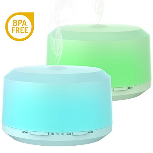 Essential Oil Diffuser 2 Pack, BAXIA TECHNOLOGY 450ml Aromatherapy ...